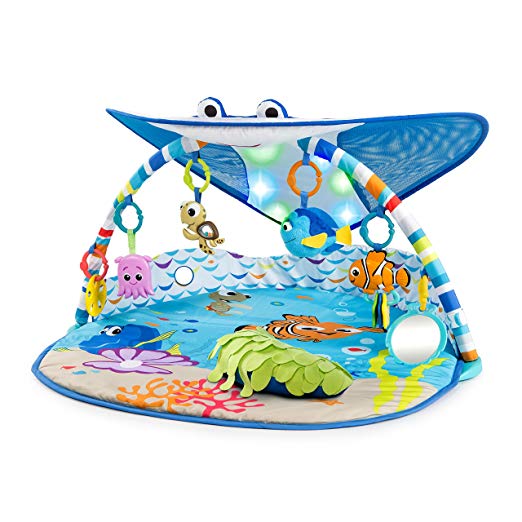 Disney Baby Finding Nemo Ray Ocean Lights & Music Gym, Ages Newborn